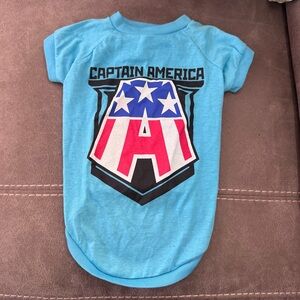 Marvel Avengers Captain America Blue Dog Shirt Costume Halloween Flag